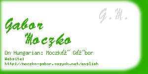 gabor moczko business card